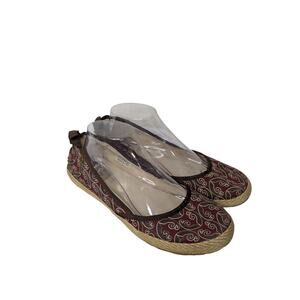 UGG Espadrille Burgundy Brown Flats Indah Marrakech 1002691 Slip On Women Size 9